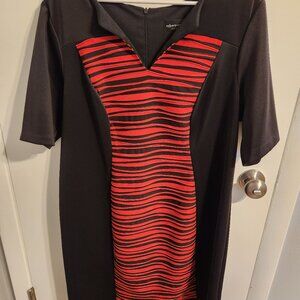 SEXY, LITTLE BLACK DRESS W/ RED STRIPES